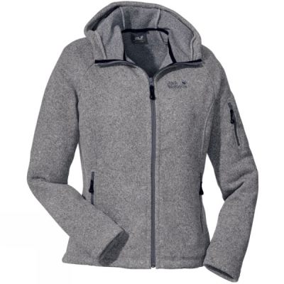 Sudadera Con Capucha Jack Wolfskin Caribou Lodge Mujer Gris - Chile AOV073864